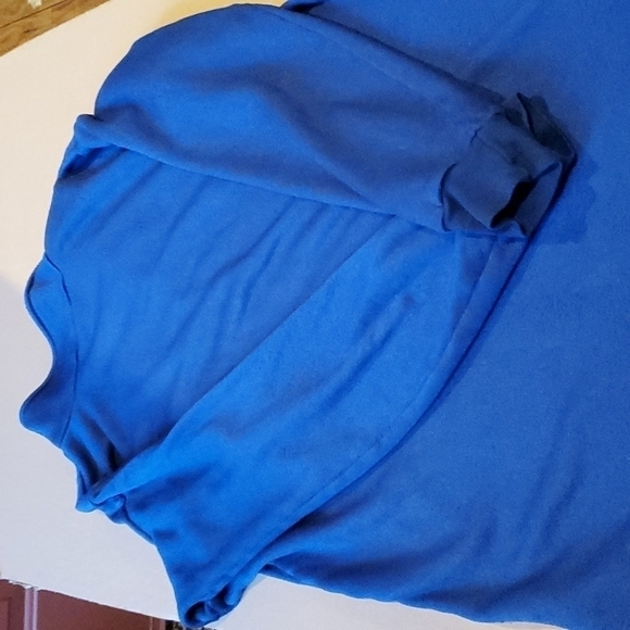 Patagonia blue pullover green collar. 100% Capilene Polyester. Vintage M - Picture 8 of 10